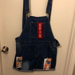Short jean overrals